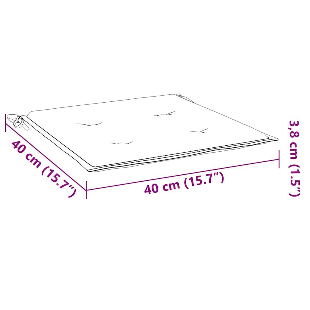 vidaXL Gartenstuhl-Kissen 4 Stk. Beige 40x40x4 cm Oxford-Gewebe