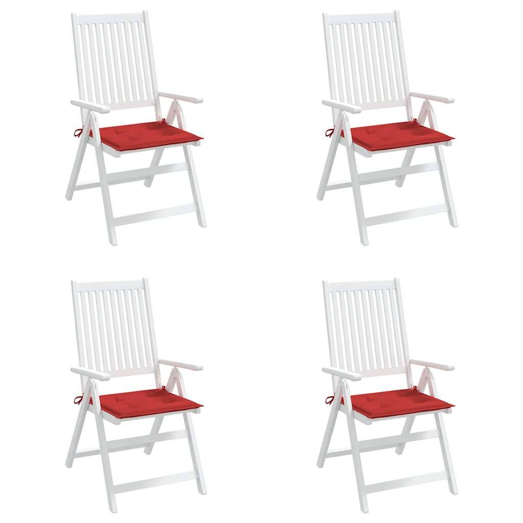 vidaXL Gartenstuhl-Kissen 4 Stk. Rot 40x40x4 cm Oxford-Gewebe