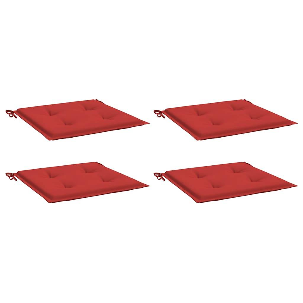vidaXL Gartenstuhl-Kissen 4 Stk. Rot 40x40x4 cm Oxford-Gewebe
