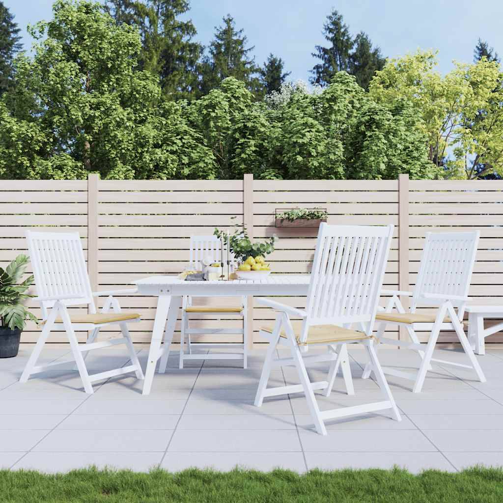 vidaXL Gartenstuhl-Kissen 4 Stk. Beige 40x40x4 cm Oxford-Gewebe