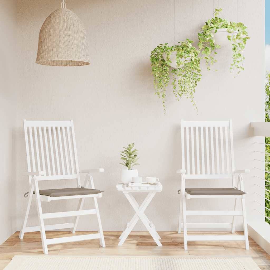 vidaXL Gartenstuhl-Kissen 2 Stk. Taupe 50x50x4 cm Oxford-Gewebe