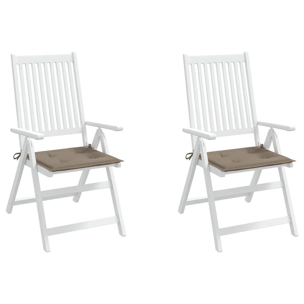 vidaXL Gartenstuhl-Kissen 2 Stk. Taupe 50x50x4 cm Oxford-Gewebe
