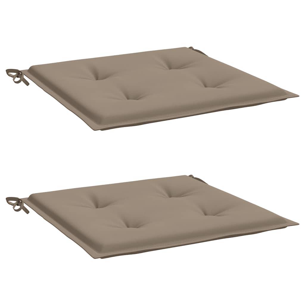 vidaXL Gartenstuhl-Kissen 2 Stk. Taupe 50x50x4 cm Oxford-Gewebe