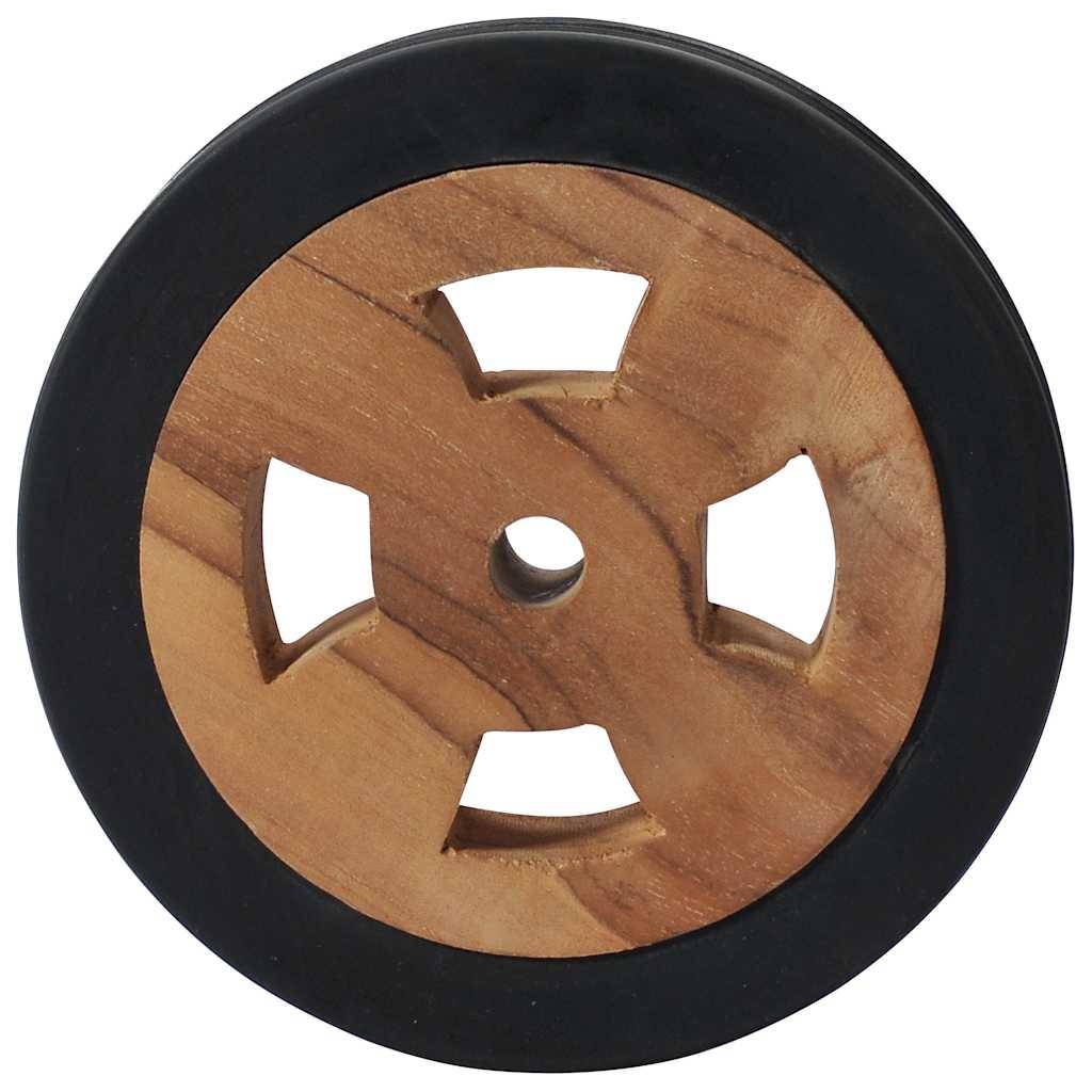vidaXL Ersatzräder für Sonnenliege 2 Stk. Massivholz Teak