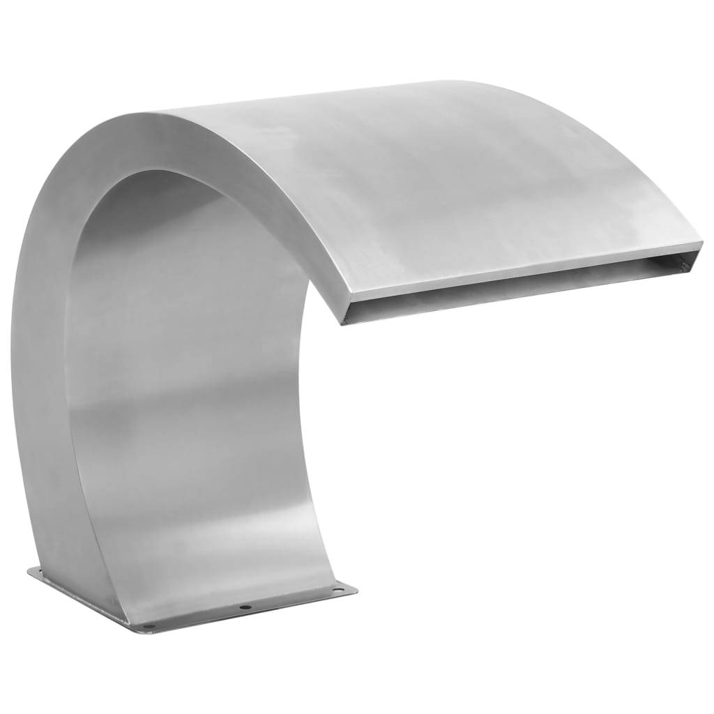 vidaXL Pool-Wasserfall mit LEDs Edelstahl 30x60x45 cm