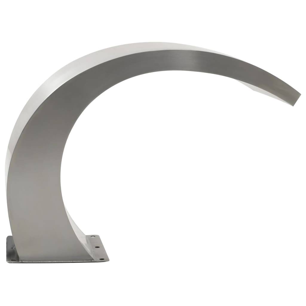 vidaXL Pool-Wasserfall mit LEDs Edelstahl 30x60x45 cm