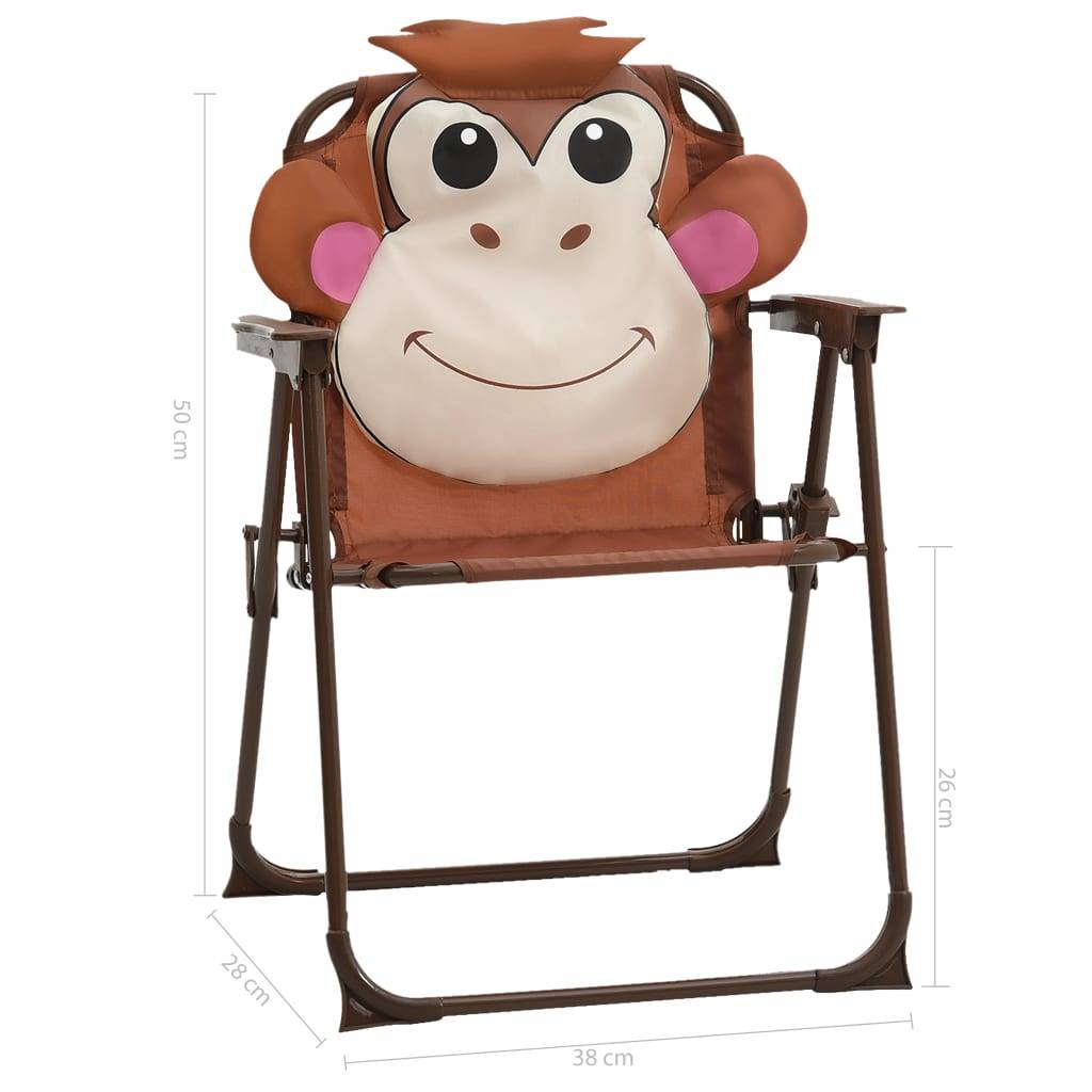 vidaXL 3-tlg. Garten-Bistro-Set für Kinder mit Sonnenschirm Braun