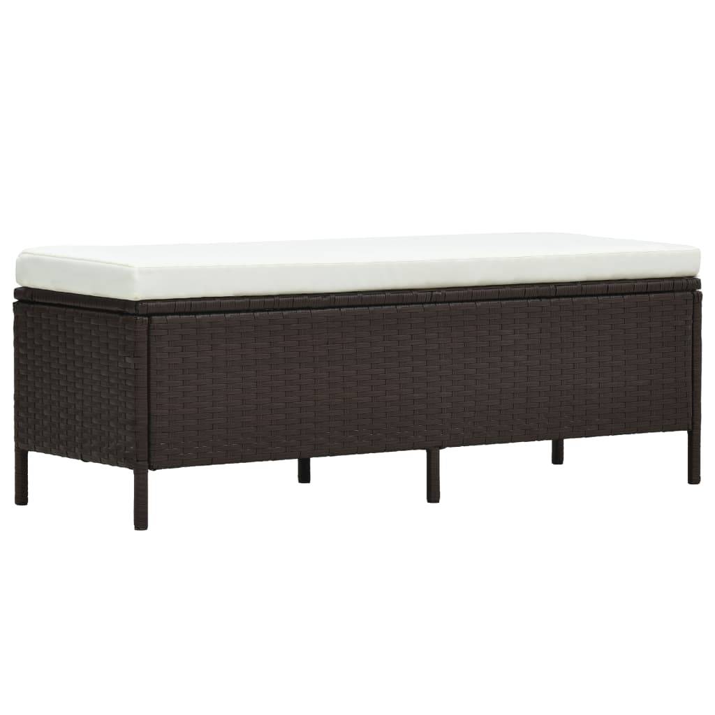 vidaXL 3-tlg. Garten-Lounge-Set mit Auflagen Poly Rattan Braun
