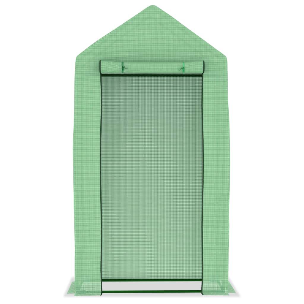 vidaXL Gewächshaus mit Stahlrahmen 0,5 m² 1x0,5x1,9 m