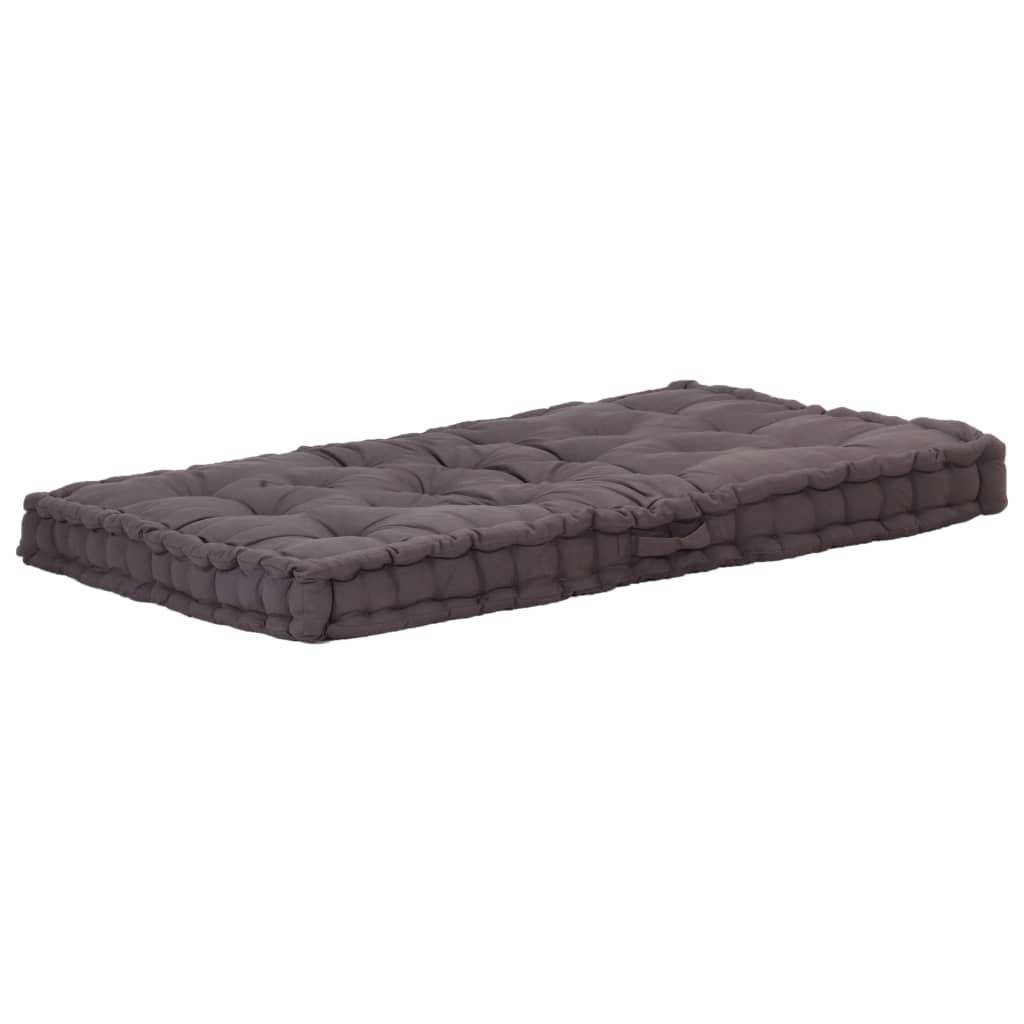 vidaXL Palettenkissen Baumwolle 120×80×10 cm Anthrazit