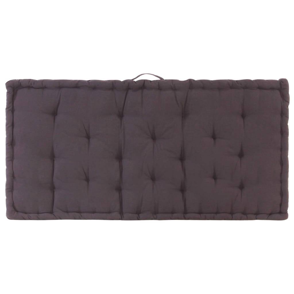 vidaXL Palettenkissen Baumwolle 120×80×10 cm Anthrazit