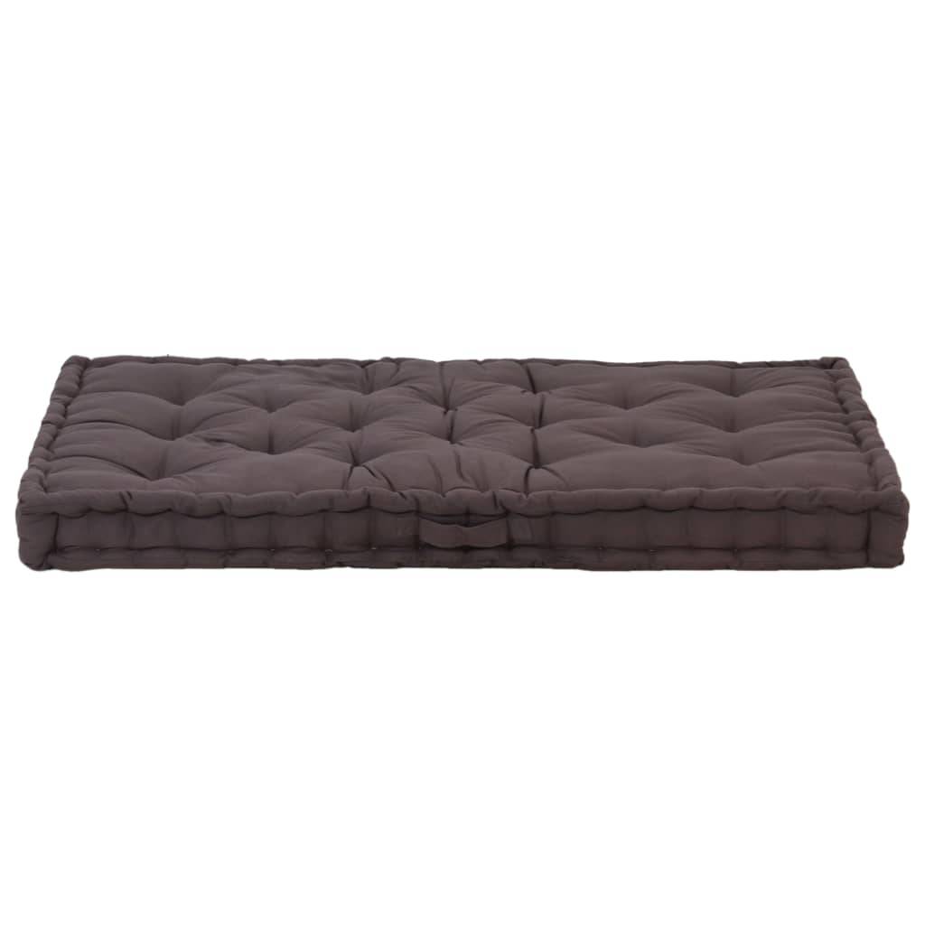 vidaXL Palettenkissen Baumwolle 120×80×10 cm Anthrazit