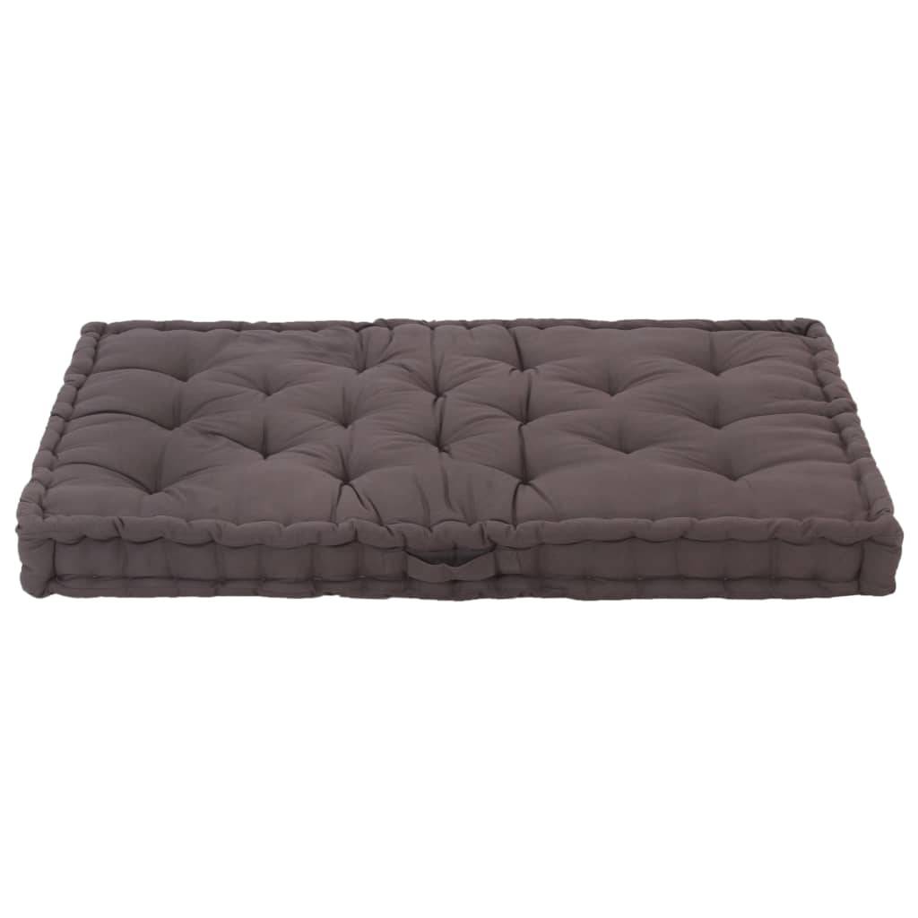 vidaXL Palettenkissen Baumwolle 120×80×10 cm Anthrazit