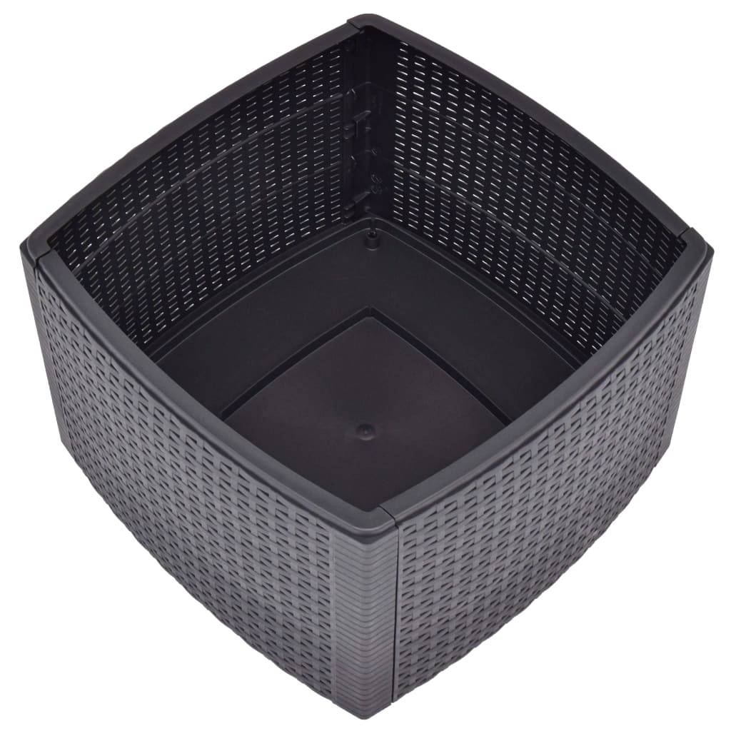 vidaXL Beistelltisch Mokka 54×54×36,5 cm Kunststoff
