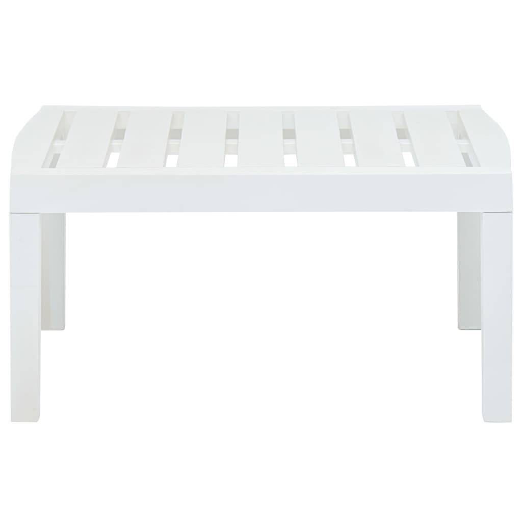 vidaXL Gartentisch Weiß 78x55x38 cm Kunststoff