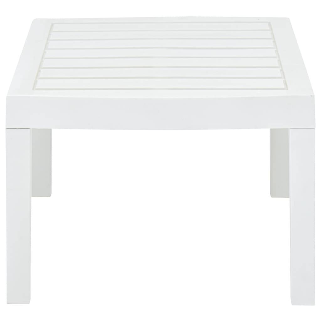 vidaXL Gartentisch Weiß 78x55x38 cm Kunststoff