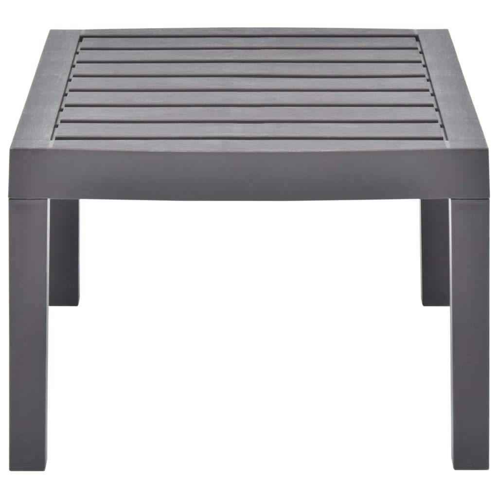 vidaXL Gartentisch Mokka 78x55x38 cm Kunststoff
