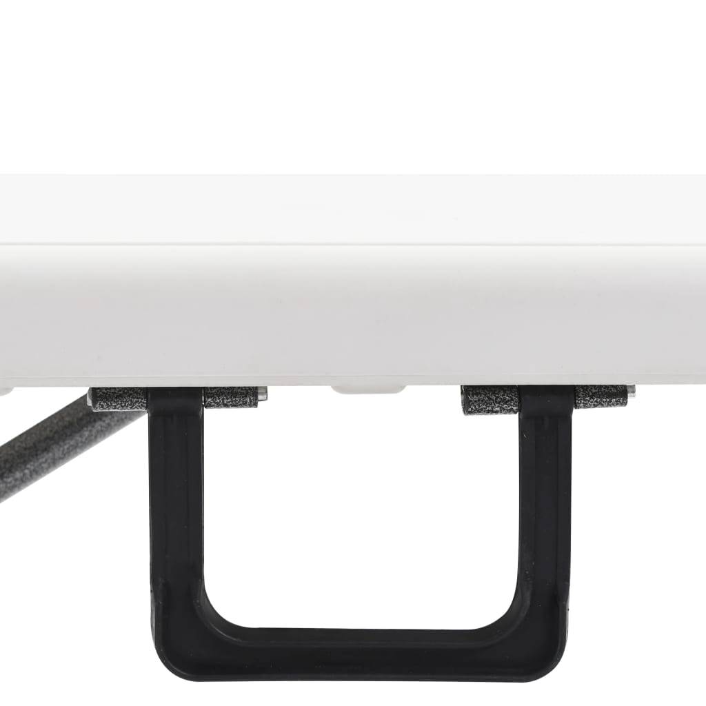 vidaXL Klappbare Gartenbänke 2 Stk. 180 cm HDPE Weiß