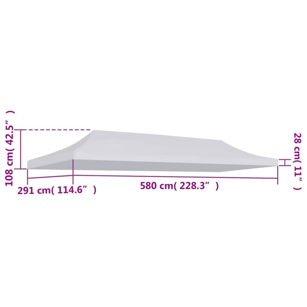 vidaXL Partyzeltdach 3x6 m Weiß