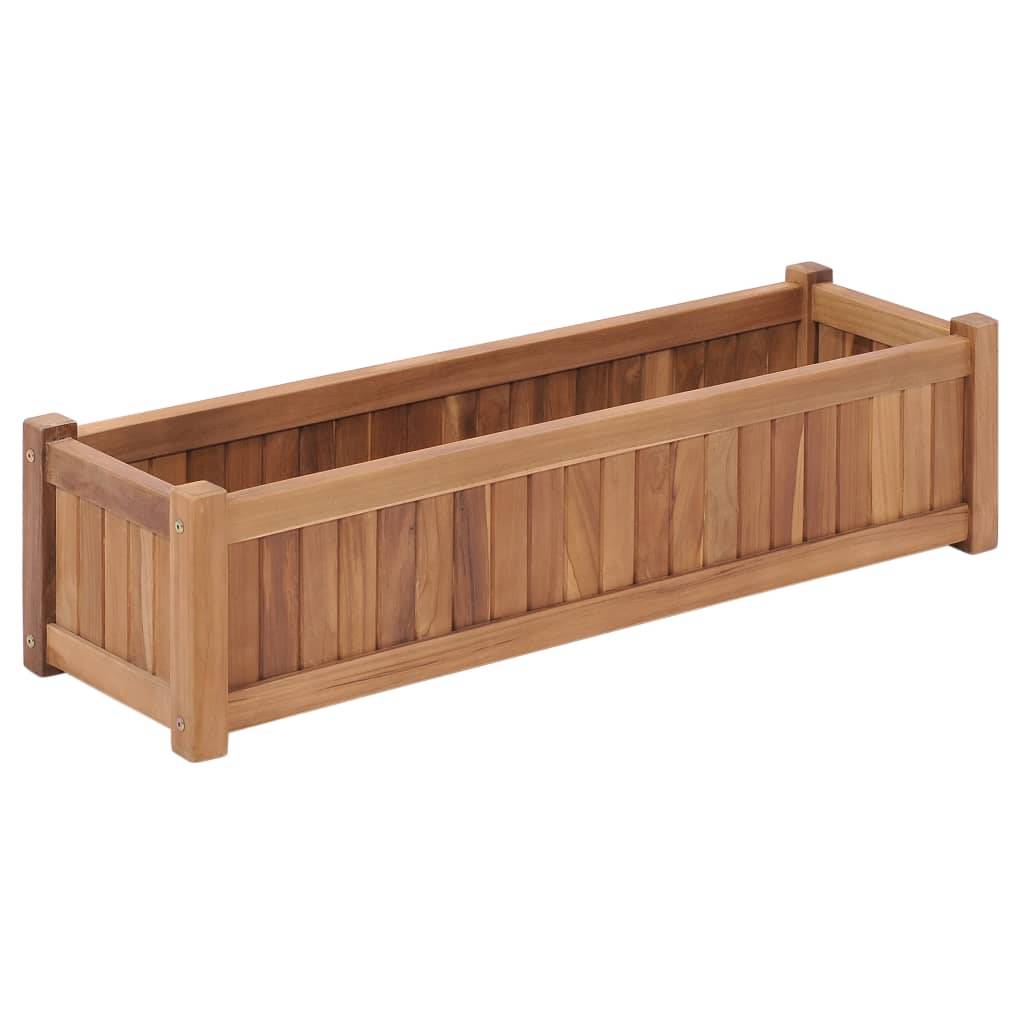 vidaXL Hochbeet 100x30x25 cm Massivholz Teak