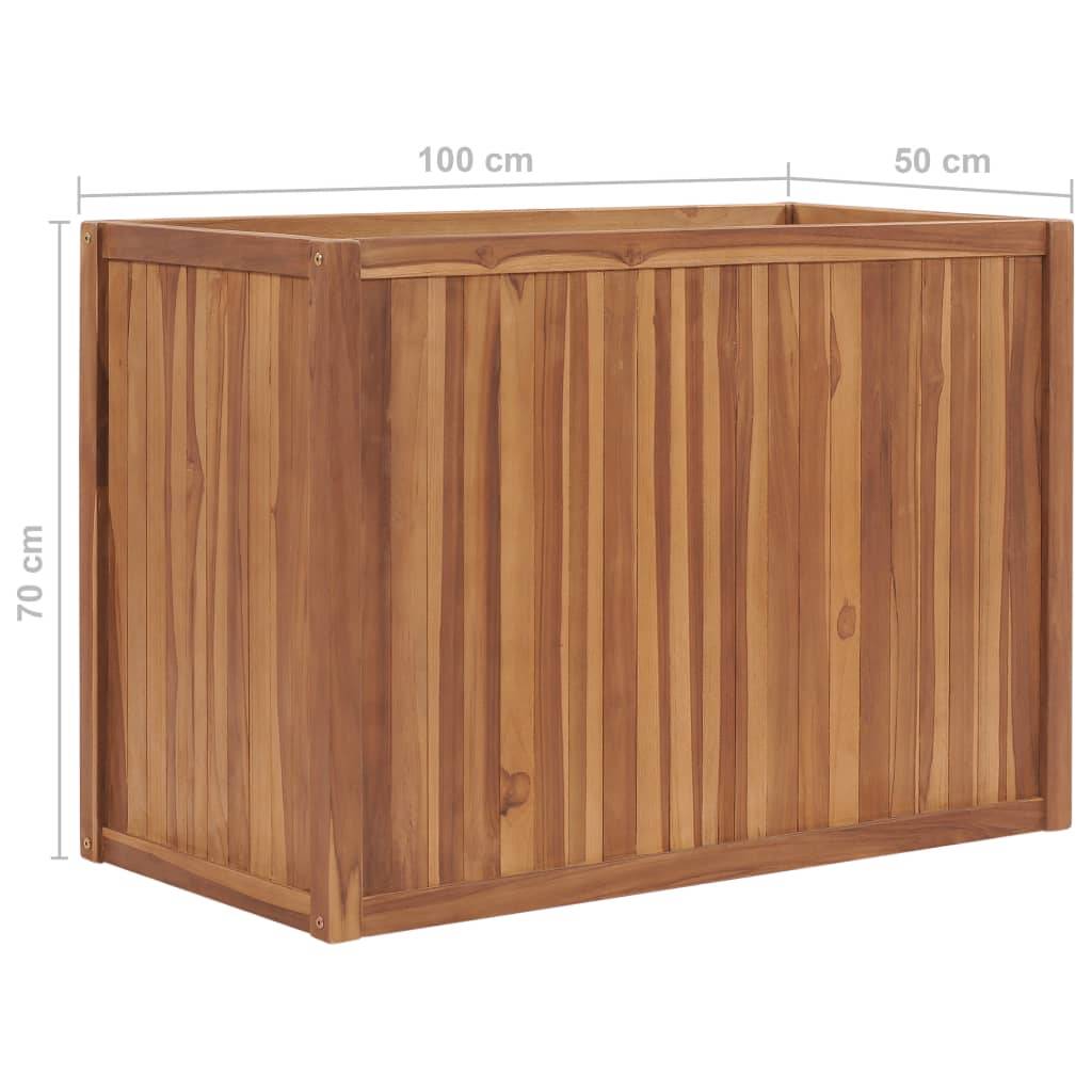 vidaXL Hochbeet 100x50x70 cm Massivholz Teak