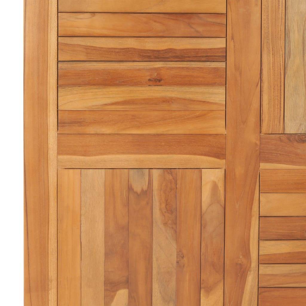 vidaXL Tischplatte Massivholz Teak Quadratisch 90×90×2,5 cm