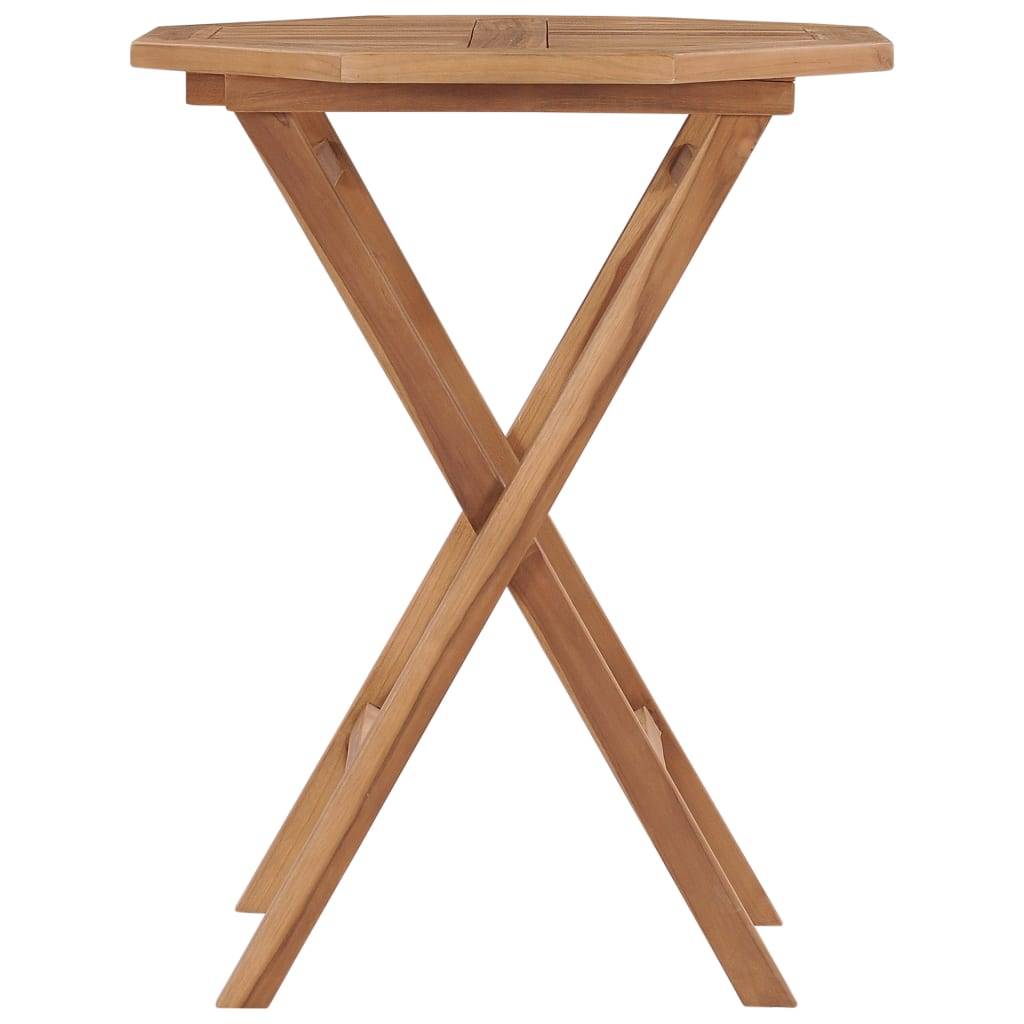 vidaXL Klappbarer Gartentisch 60×60×75 cm Teak Massivholz