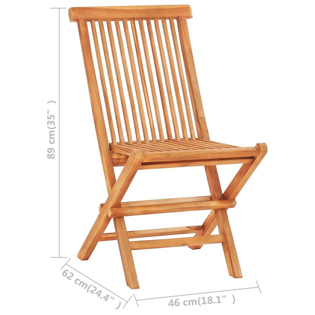 vidaXL 3-tlg. Bistro-Set Klappbar Teak Massivholz