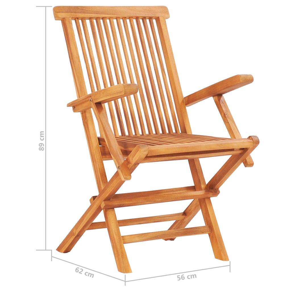 vidaXL 7-tlg. Garten-Essgruppe Klappbar Massivholz Teak