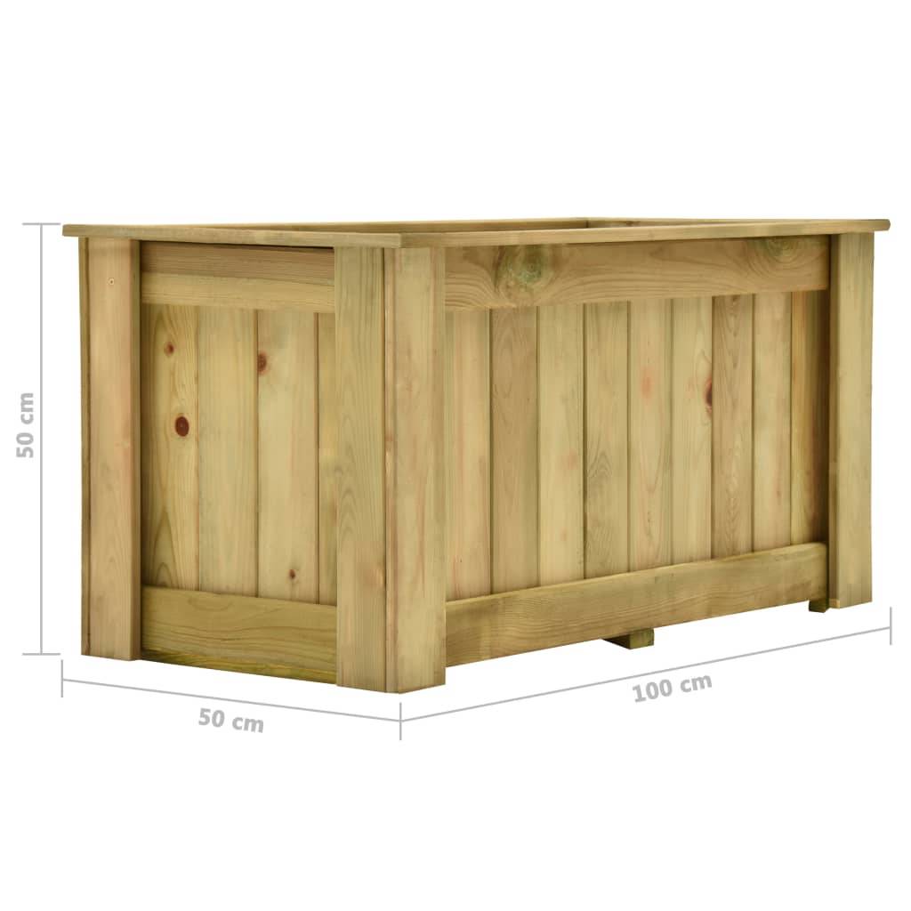 vidaXL Hochbeet 100 x 50 x 50 cm Kiefernholz Imprägniert