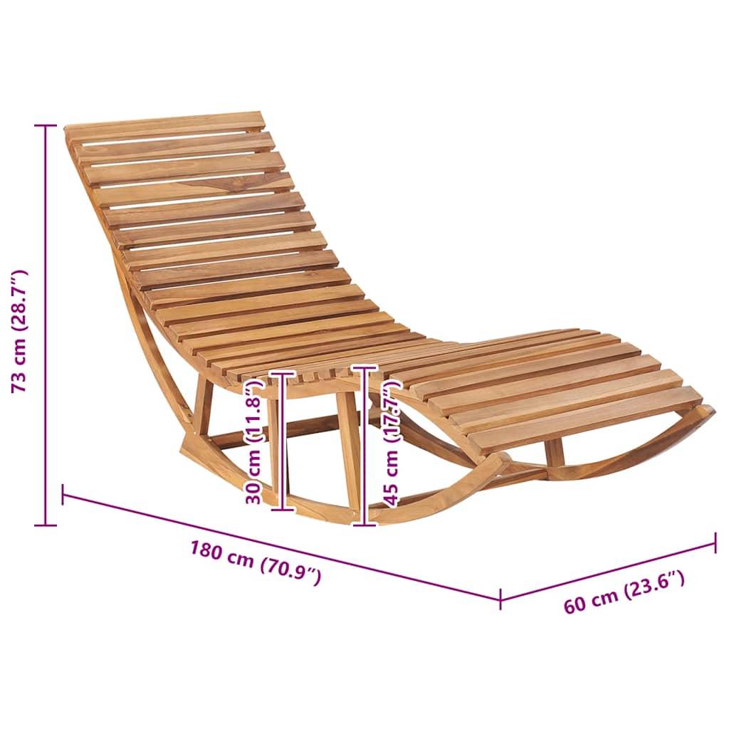 vidaXL Schaukelliege Massivholz Teak