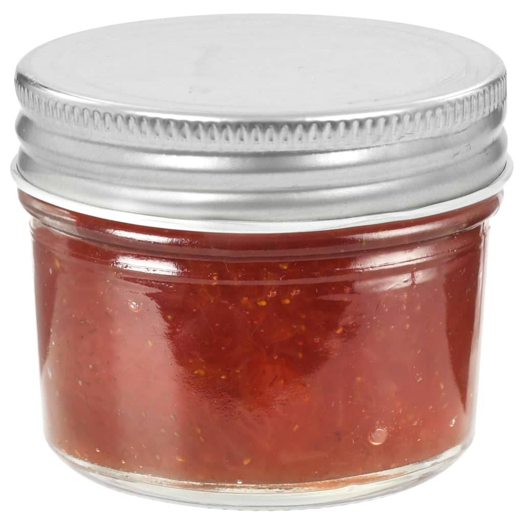 vidaXL Marmeladengläser mit Silbernen Deckeln 24 Stk. 110 ml