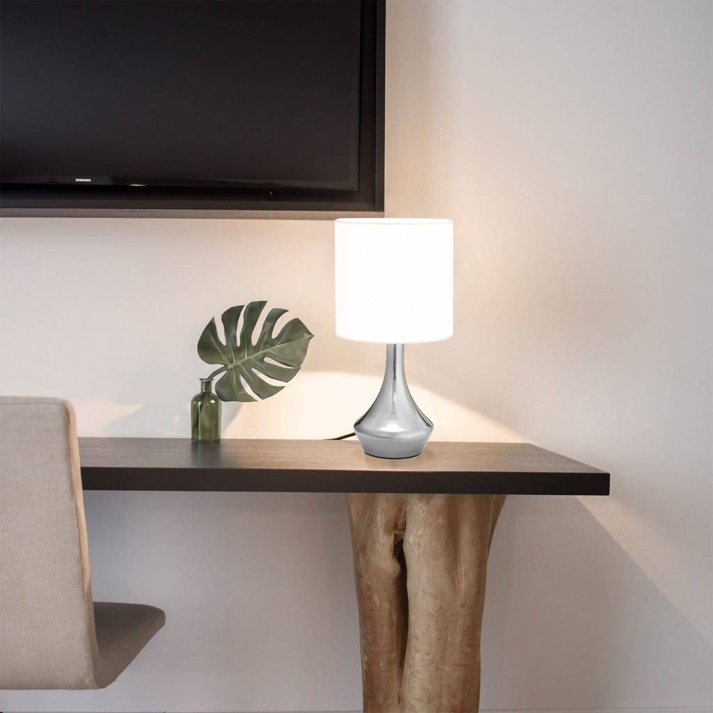 vidaXL Tischlampen 2 Stk. Touch-Sensor Weiß E14