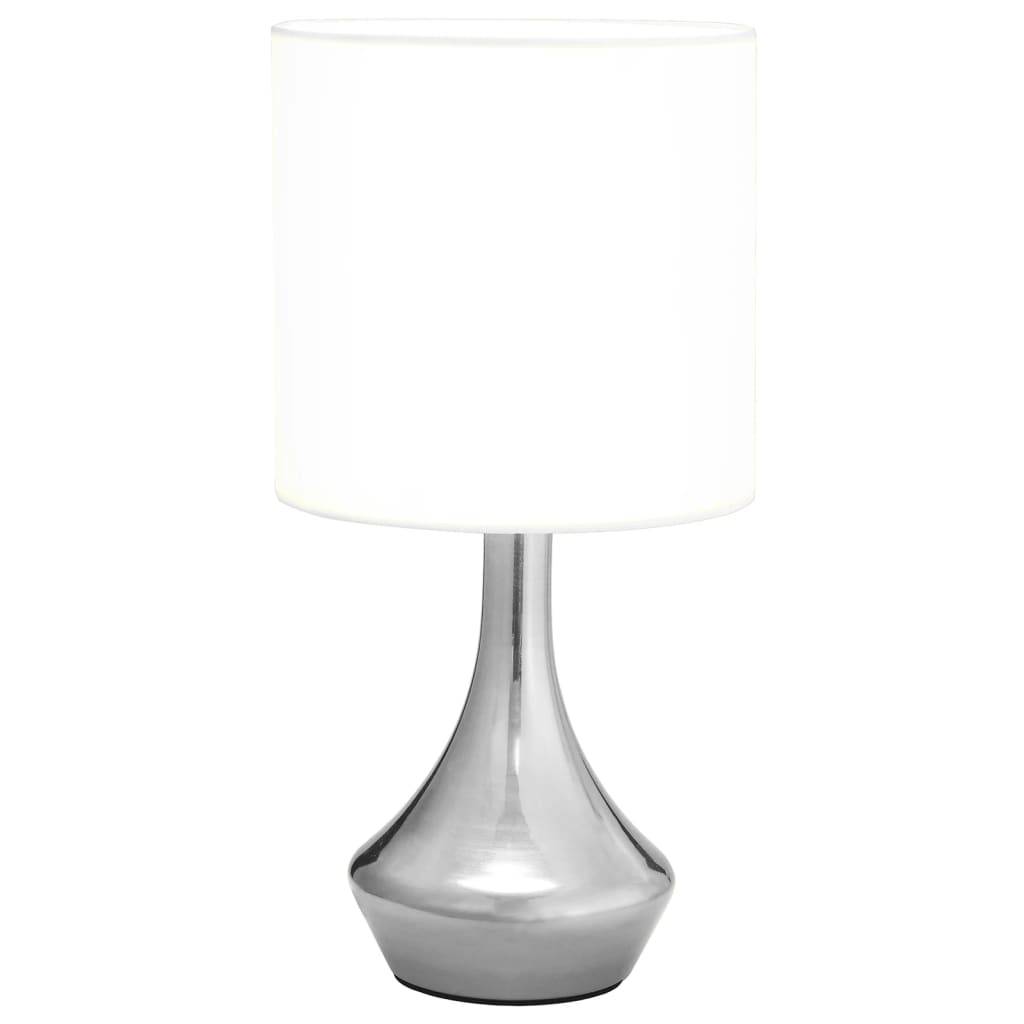 vidaXL Tischlampen 2 Stk. Touch-Sensor Weiß E14