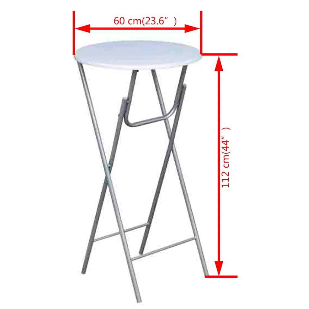 vidaXL Stehtische 4 Stk. mit MDF Tischplatte Weiß