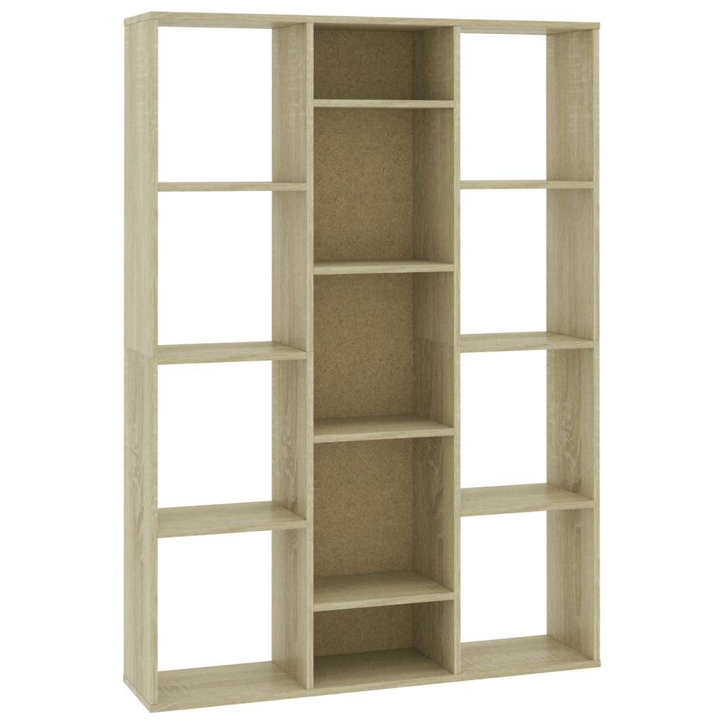 vidaXL Raumteiler/Bücherregal Sonoma-Eiche 100x24x140 cm Holzwerkstoff