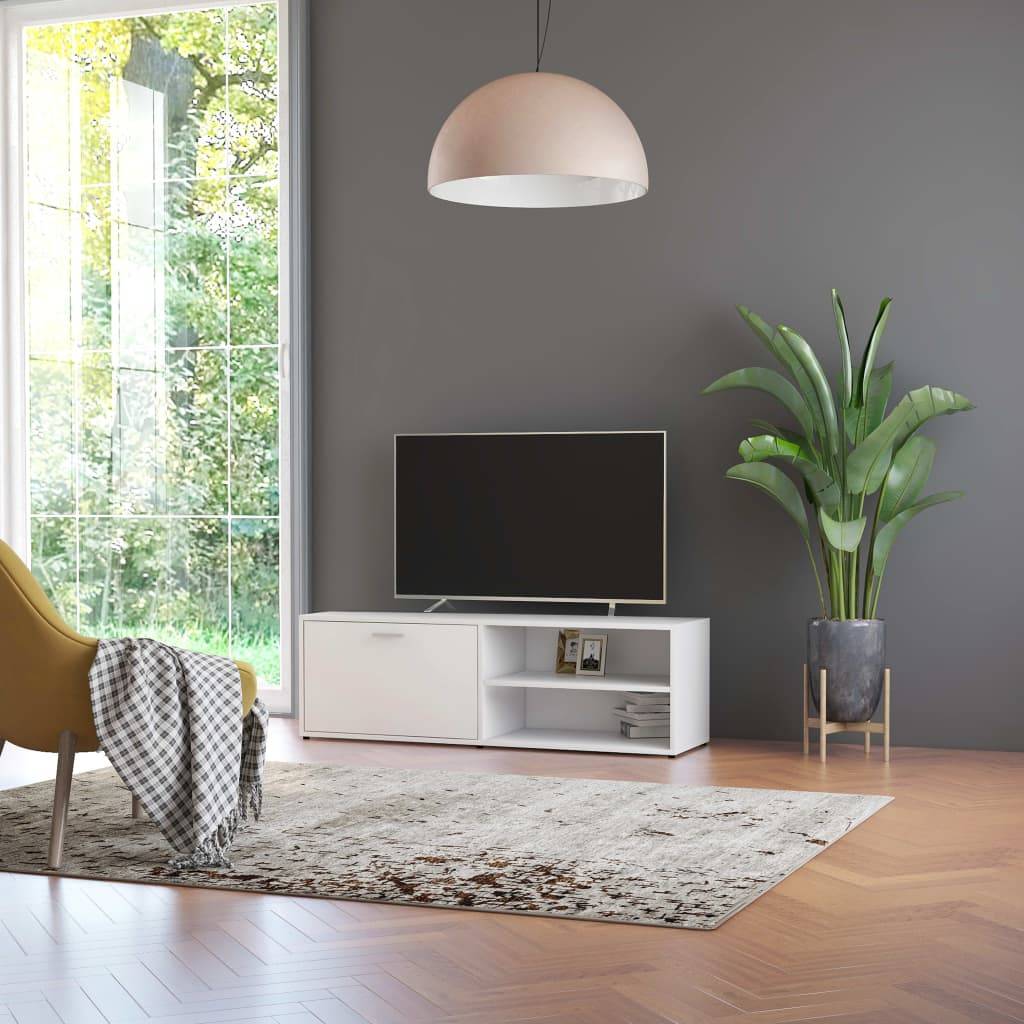 vidaXL TV-Schrank Weiß 120x34x37 cm Holzwerkstoff