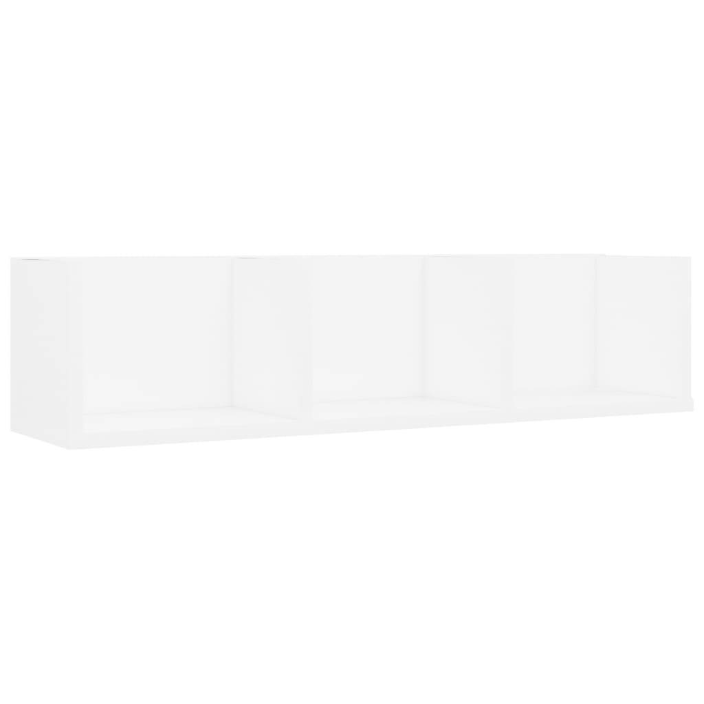 vidaXL CD-Wandregal Weiß 75x18x18 cm Holzwerkstoff