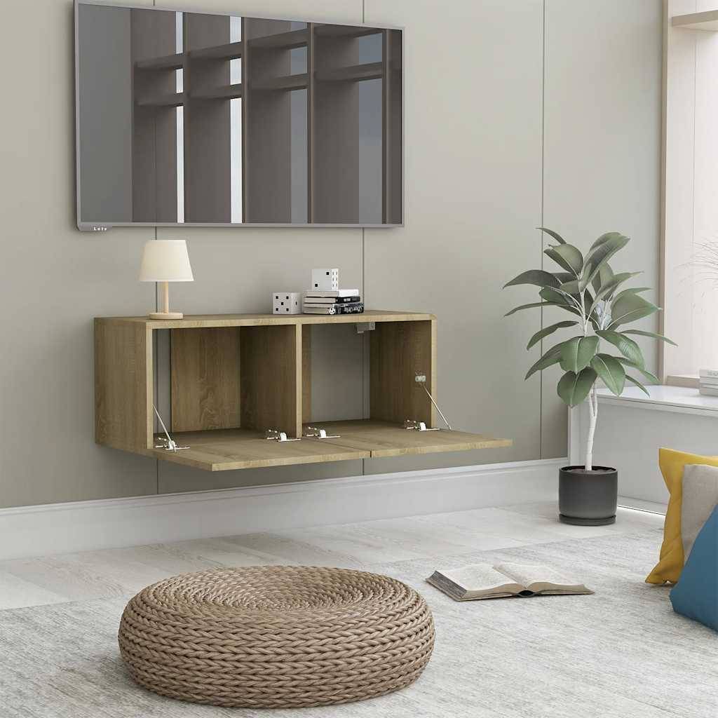 vidaXL TV-Schrank Sonoma-Eiche 80x30x30 cm Holzwerkstoff