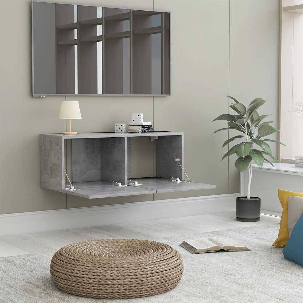 vidaXL TV-Schrank Betongrau 80x30x30 cm Holzwerkstoff