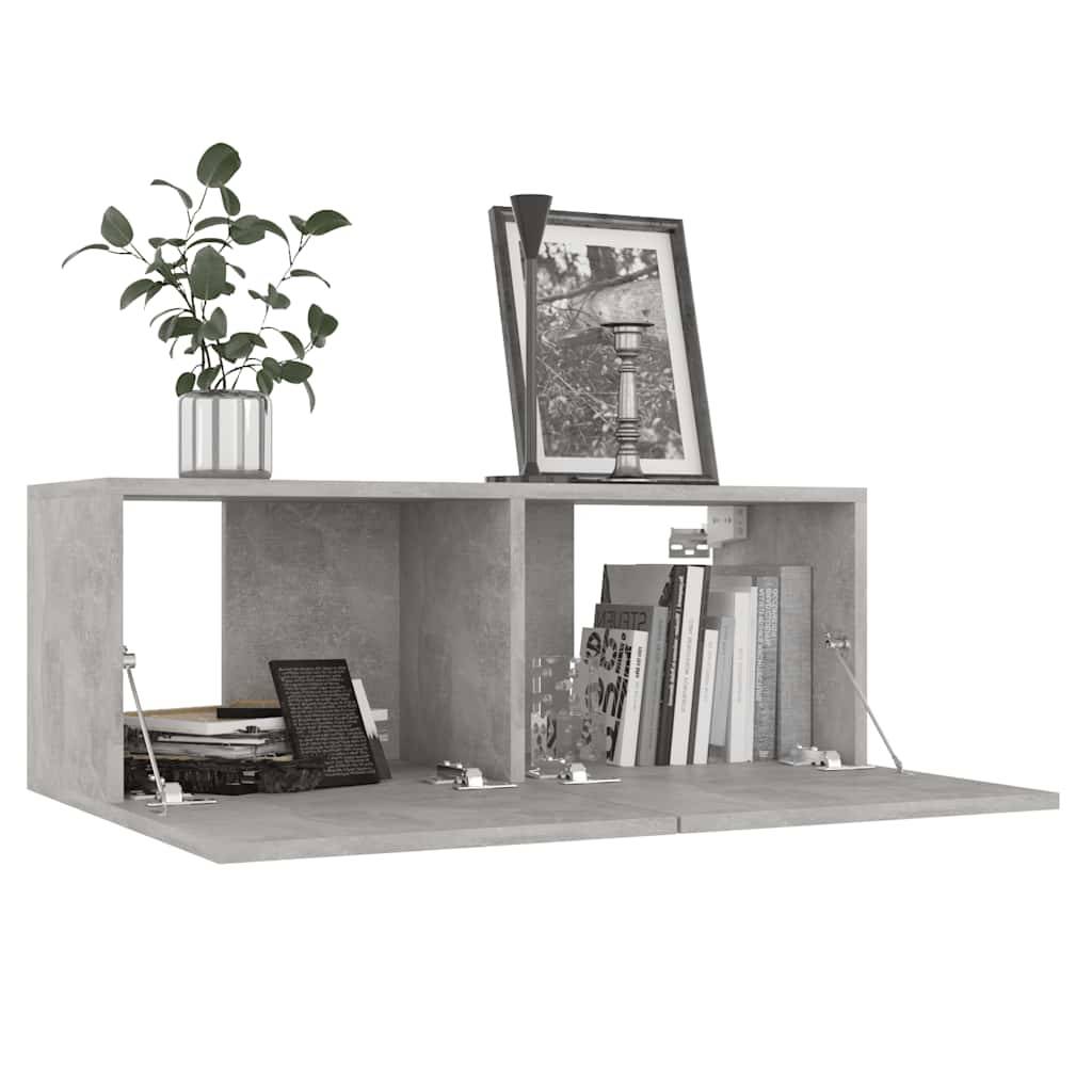 vidaXL TV-Schrank Betongrau 80x30x30 cm Holzwerkstoff