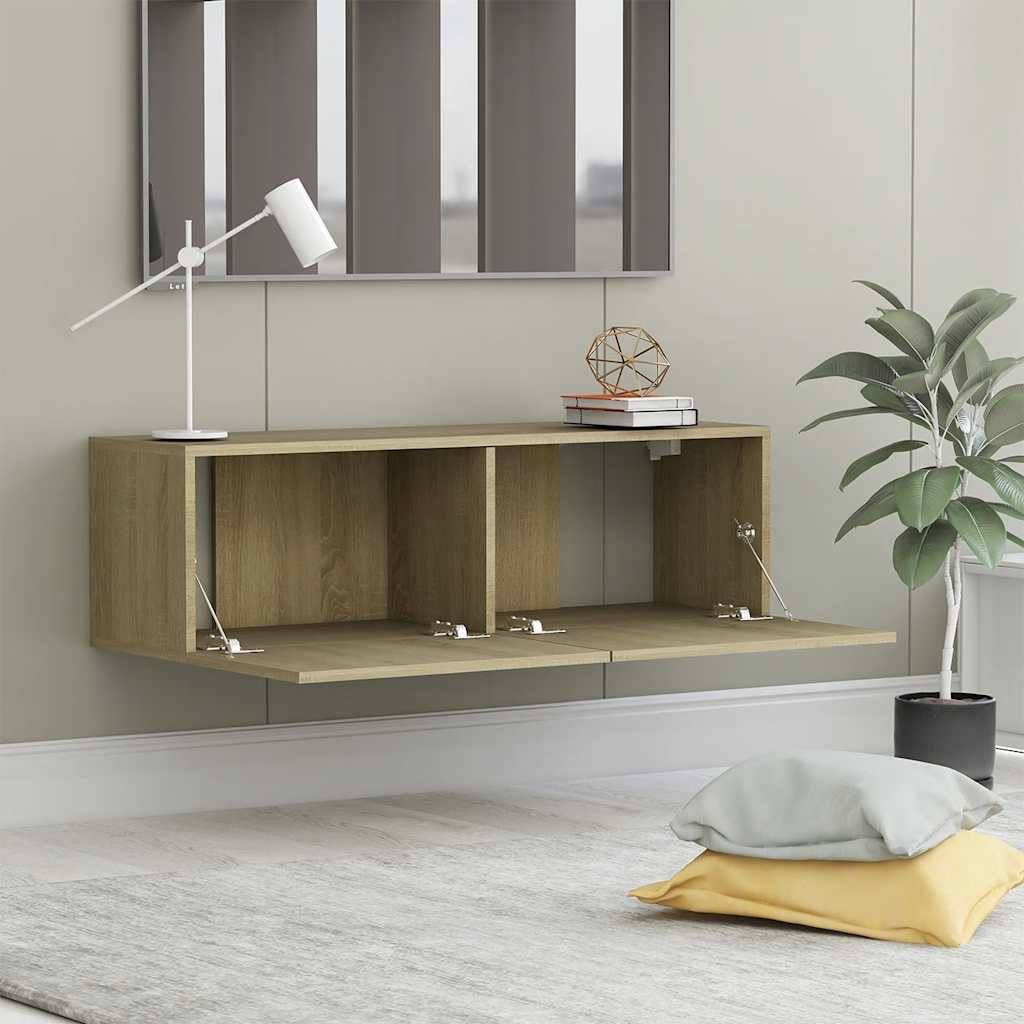 vidaXL TV-Schrank Sonoma-Eiche 100x30x30 cm Holzwerkstoff