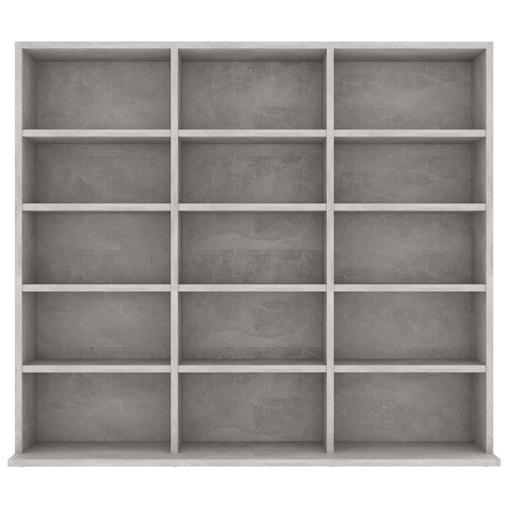 vidaXL CD-Regal Betongrau 102x23x89,5 cm Holzwerkstoff