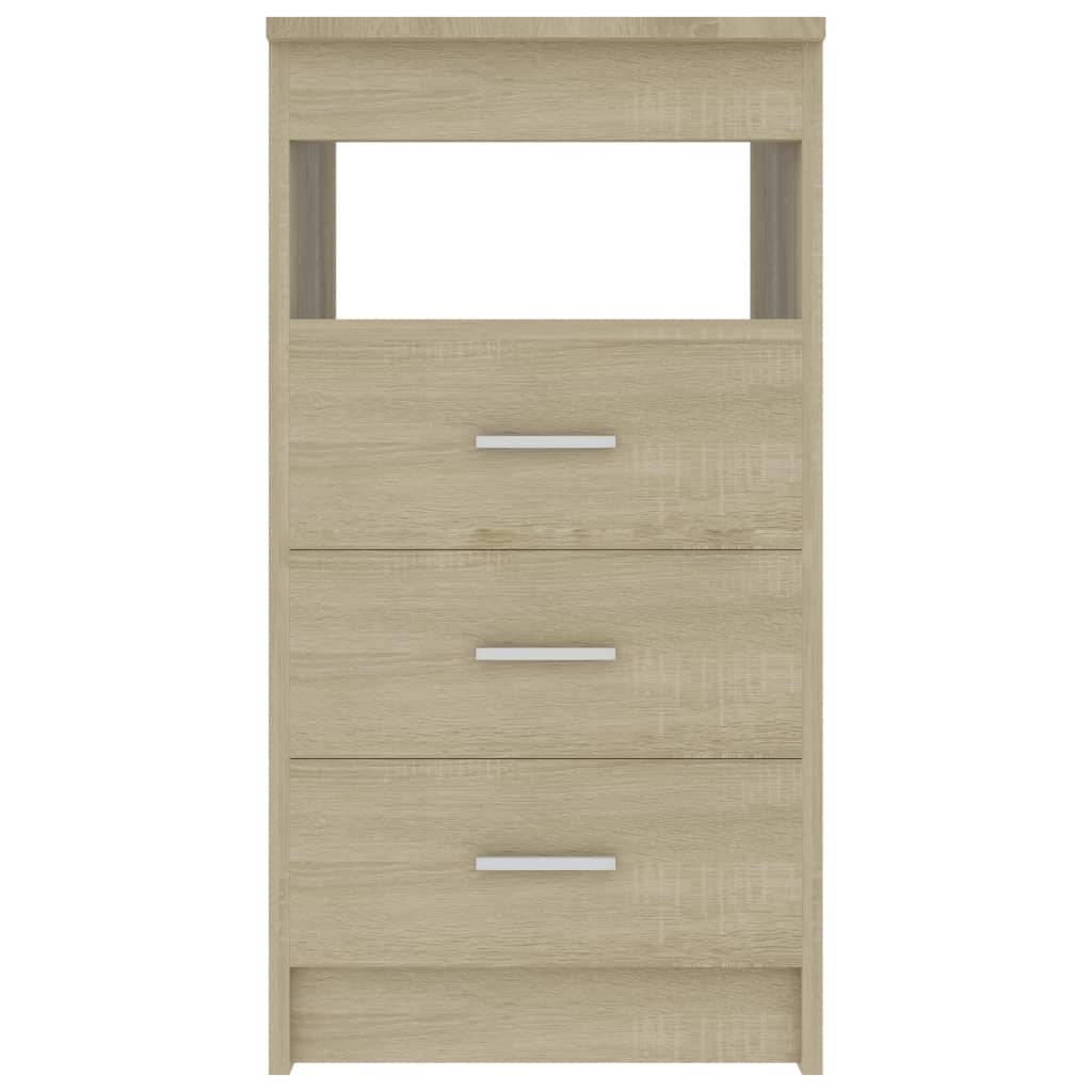 vidaXL Sideboard mit Schubladen Sonoma-Eiche 40x50x76 cm Holzwerkstoff