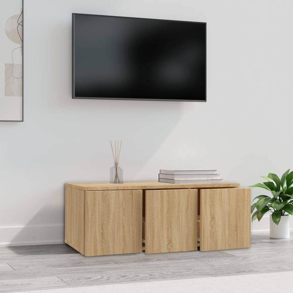 vidaXL TV-Schrank Sonoma-Eiche 80x34x30 cm Holzwerkstoff