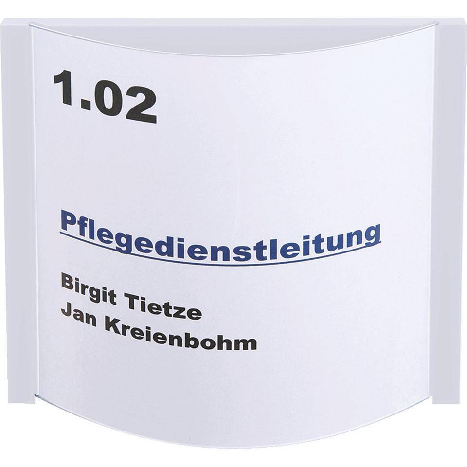 Türschild infoswing, weiß, Acrylglasabdeckung, Einlegemaß: 150x150mm