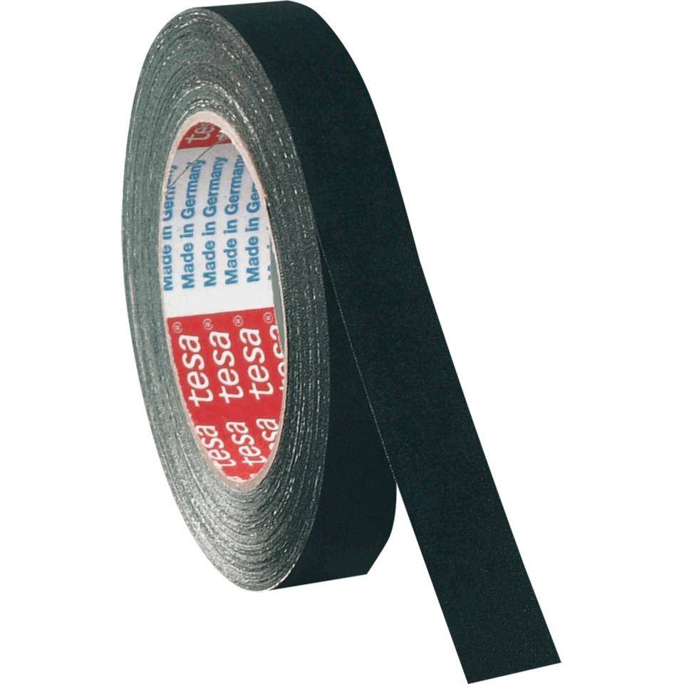 tesaband® 4651 Premium Gewebeband, stark klebend, universell einsetzbar, schwarz, 19mm, 25m/Rolle
