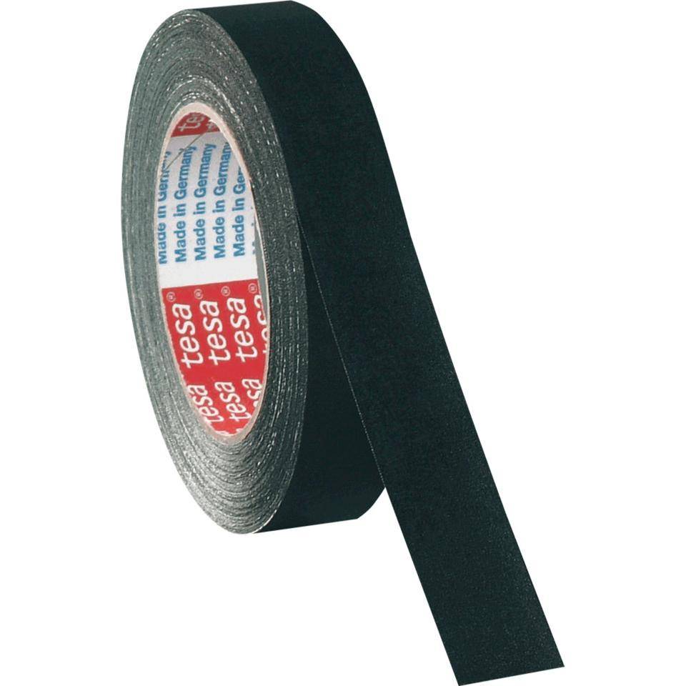 tesaband® 4651 Premium Gewebeband, stark klebend, universell einsetzbar, schwarz, 25mm, 25m/Rolle