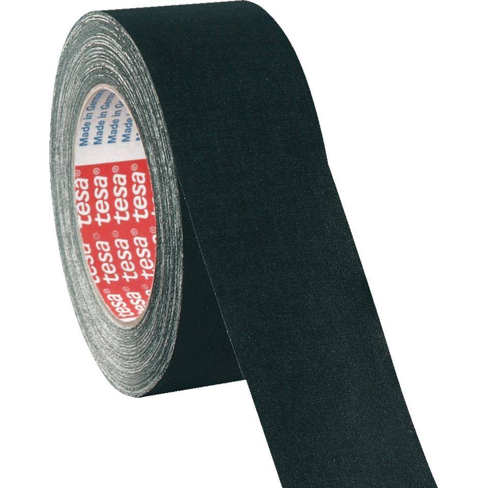 tesaband® 4651 Premium Gewebeband, stark klebend, universell einsetzbar, schwarz, 50mm, 25m/Rolle