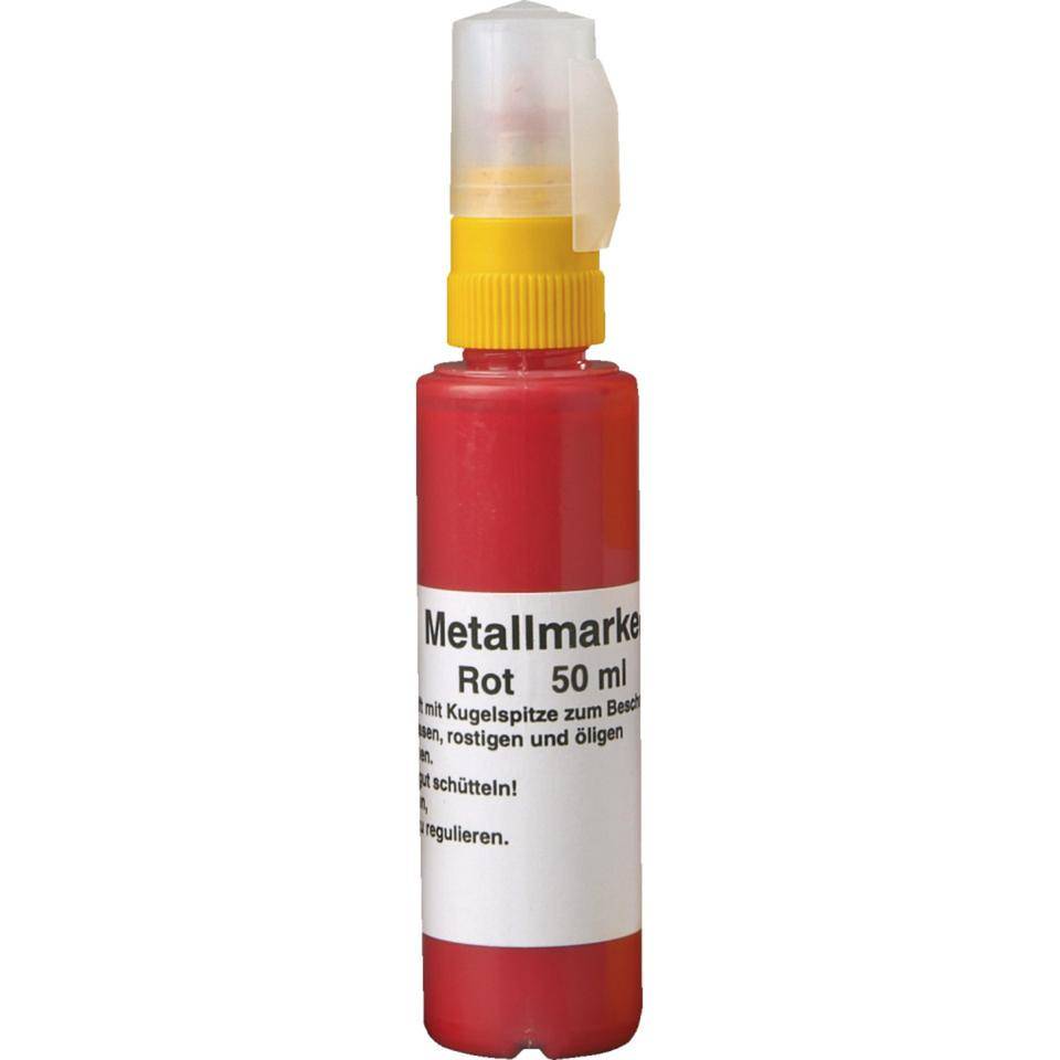 Metallmarker M 140, Stift, gefüllt mit Speedry DO Farbe, rot, 50ml
